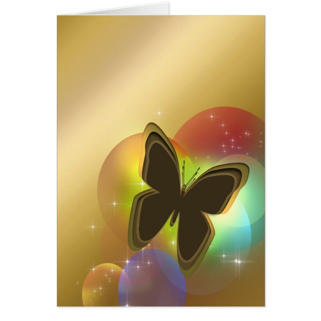 Fjäril (porträtt) hälsningskort (Framsidan)
