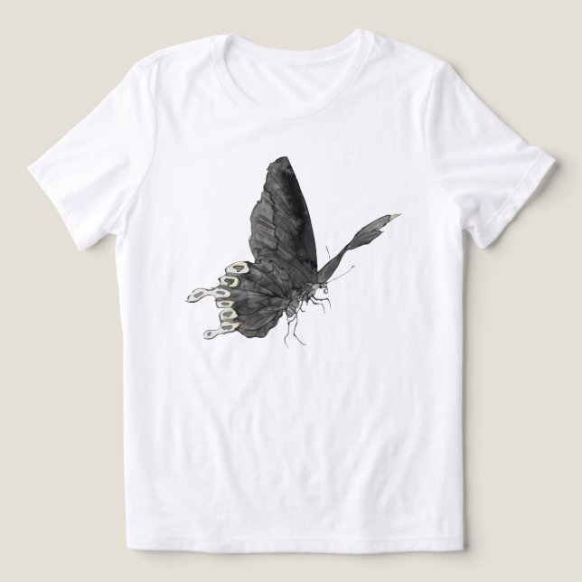 Fjäril Rolig Illustration Grafik T Shirt (Design Framsida)