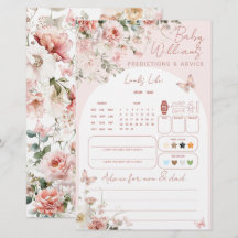 Fjäril Rosa Blommig Baby Förutsägelse Spel