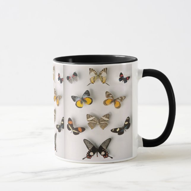 fjäril-samling ringermugg mugg (Höger)