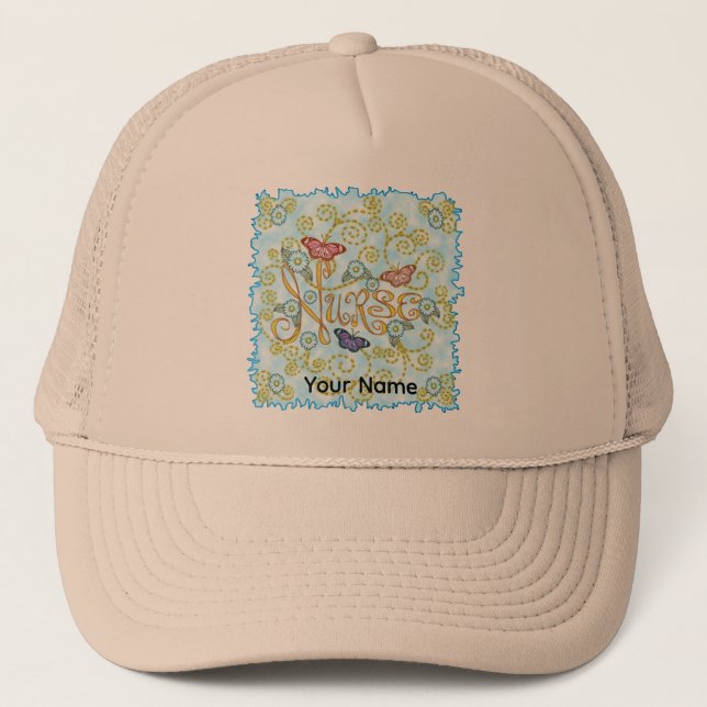 Fjäril Sjuksköterska hatt  Keps (Framsida)