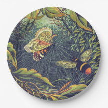 Fjäril spindelnät bin vintage trädgård