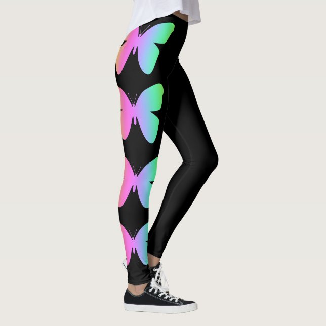 Fjäril Svarta Leggings (Höger)