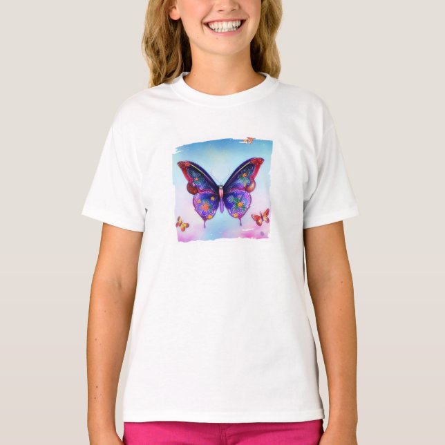 Fjäril  T-Shirt (Framsida)