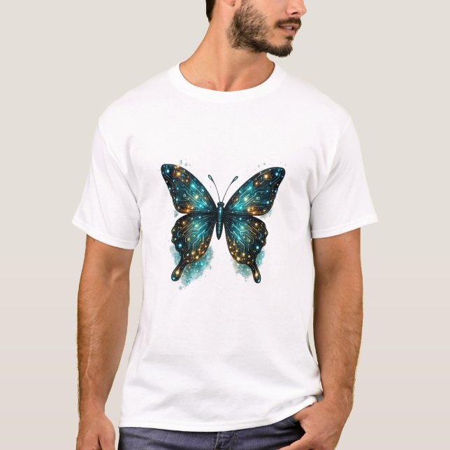 fjäril t shirt (Framsida)