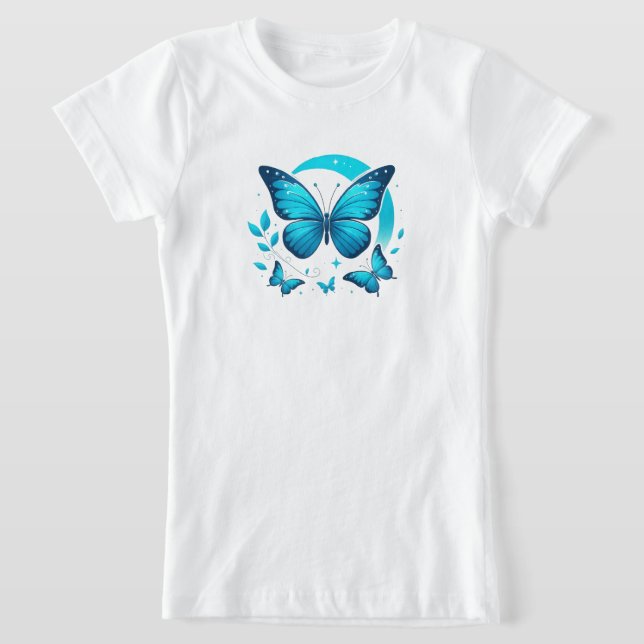 fjäril t-shirt design flicka  (Laydown)