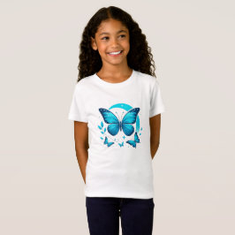 fjäril t-shirt design flicka