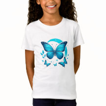 fjäril t-shirt design flicka 