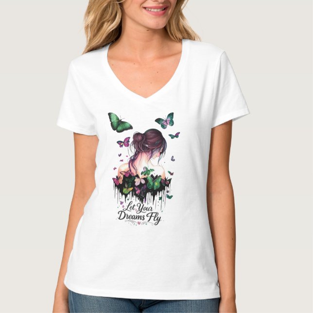 Fjäril T-Shirt | Whimsical Fairycore Coquette A (Framsida)