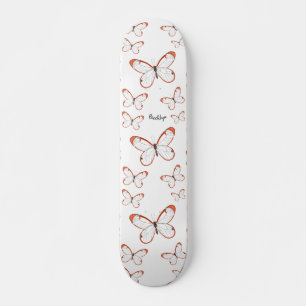 Fjäril Tecknad Glasvinge illustration Mini Skateboard Bräda 18,5 Cm