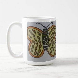 fjäril teckning kaffemugg