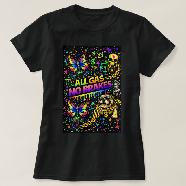 Fjäril TEESCO Graffiti Fjärilskjorta 0047838 T Shirt (Design framsida)