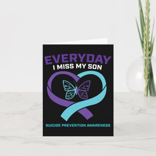 Fjäril Till min älskade son - förebyggande av själ Kort (Framsida)