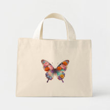 Fjäril Toteväska Blommig Boho Estetik