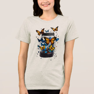 Fjäril ur flaskans damtröja t shirt