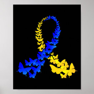 Fjäril Världen Downs Syndrom Dag Kvinnor Barn  Poster