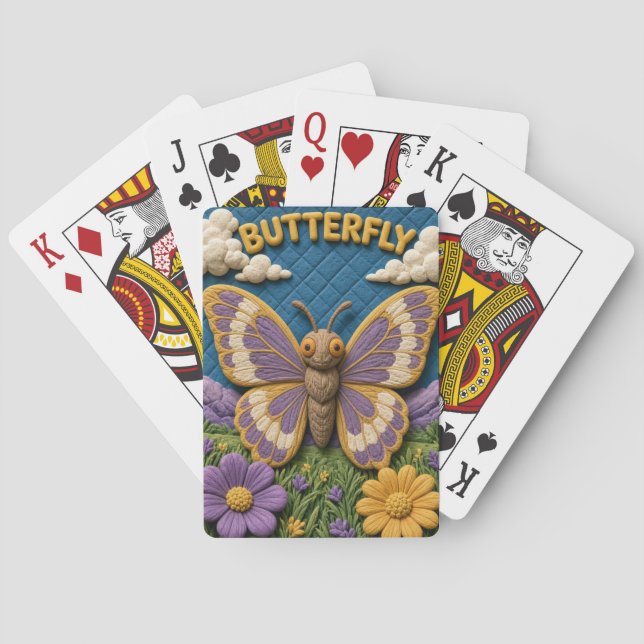 Fjäril Vild Äng Modern KlayKoo Casinokort (Baksidan)