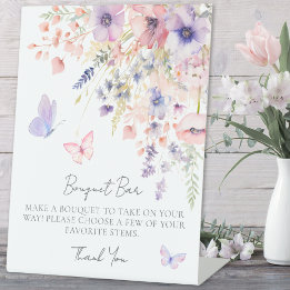 Fjäril Vilda Blommor Bouquet Blomsterbar