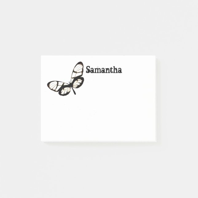 fjäril vingar lägger ut naturkonst post-it block (Framsida)