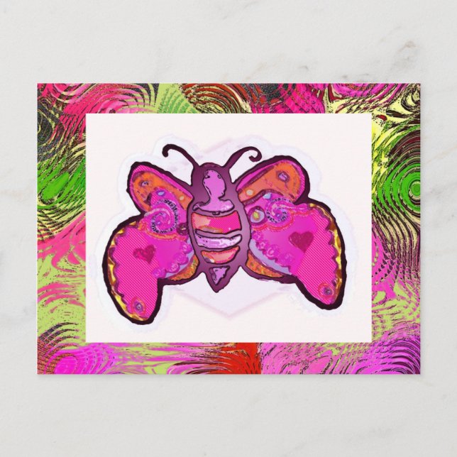 fjäril vykort (Framsida)