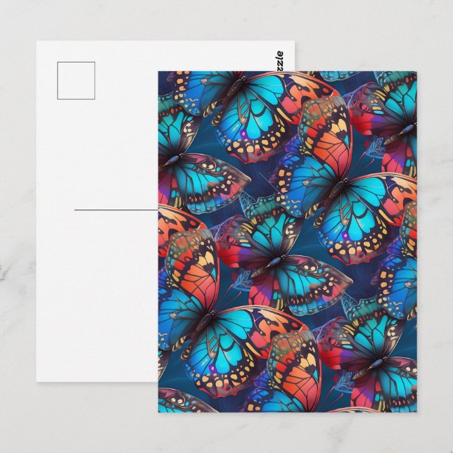 fjäril vykort (Fram/baksida)