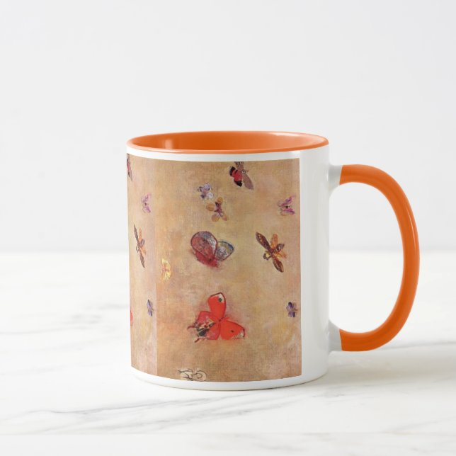 Fjärilar 1913 Odilon Redon Vårblommor Mugg (Höger)