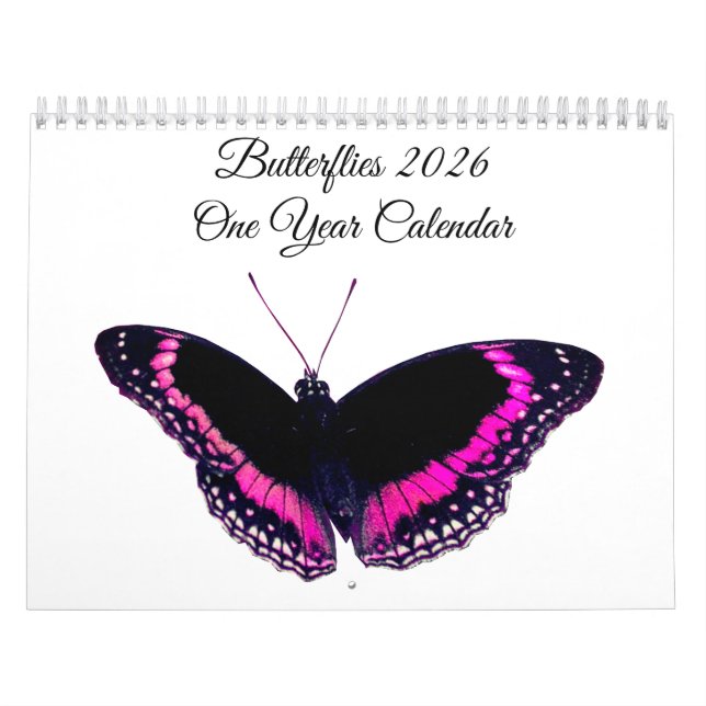 Fjärilar 2026 Ettårs Kalender (Omslag)