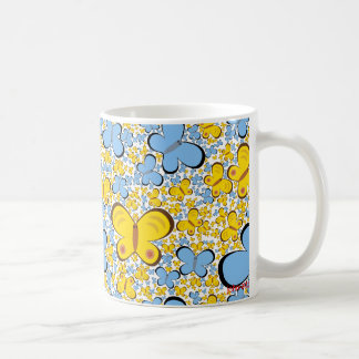 fjärilar är fria kaffemugg