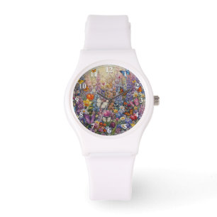 Fjärilar av paradiset – En färgrik vildblomma Armbandsur