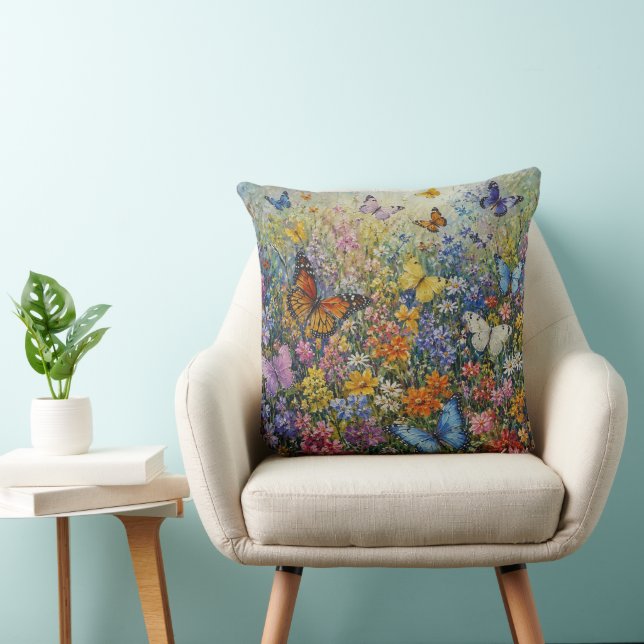 Fjärilar av paradiset – En färgrik vildblomma Sy Kudde (Stol)