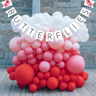 Fjärilar Blommig Bröllopsdusch Vimplar