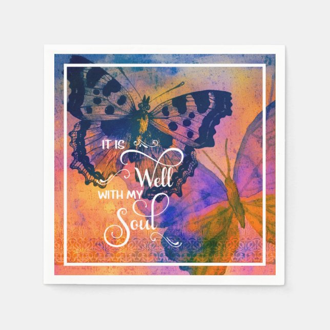 Fjärilar Det är bra  Pappersservett (Framsidan)