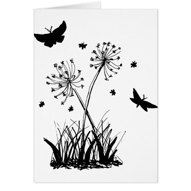 fjärilar hälsningskort (Framsidan)