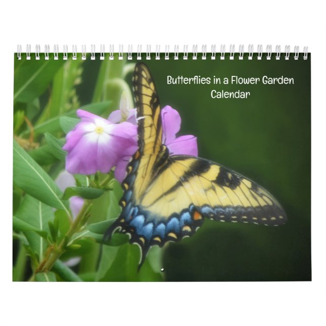 Fjärilar i en blomsterträdgårdskalender kalender (Omslag)
