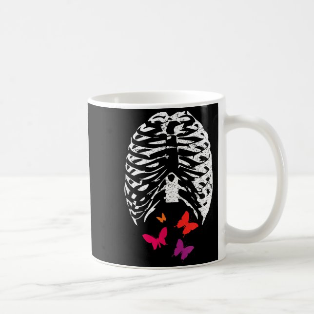 Fjärilar I Magen Halloween Kaffemugg (Höger)