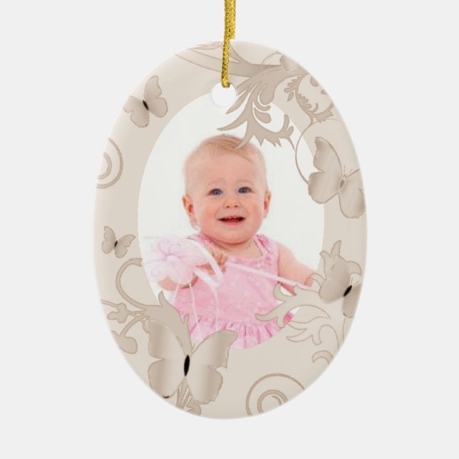 Fjärilar Julgransprydnad Keramik (Framsidan)