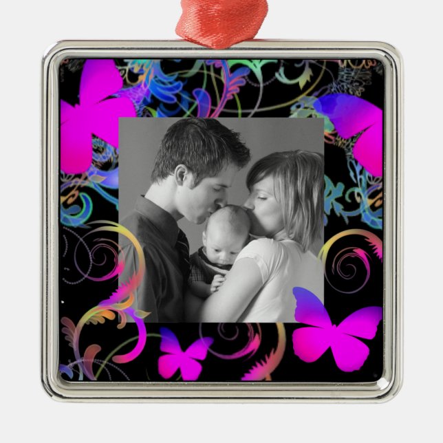 Fjärilar Julgransprydnad Metall (Framsidan)