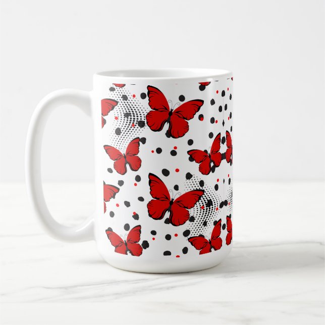 fjärilar kaffemugg (Vänster)