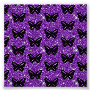 Fjärilar Lila Glitter Flyga Insekter Djur Fototryck