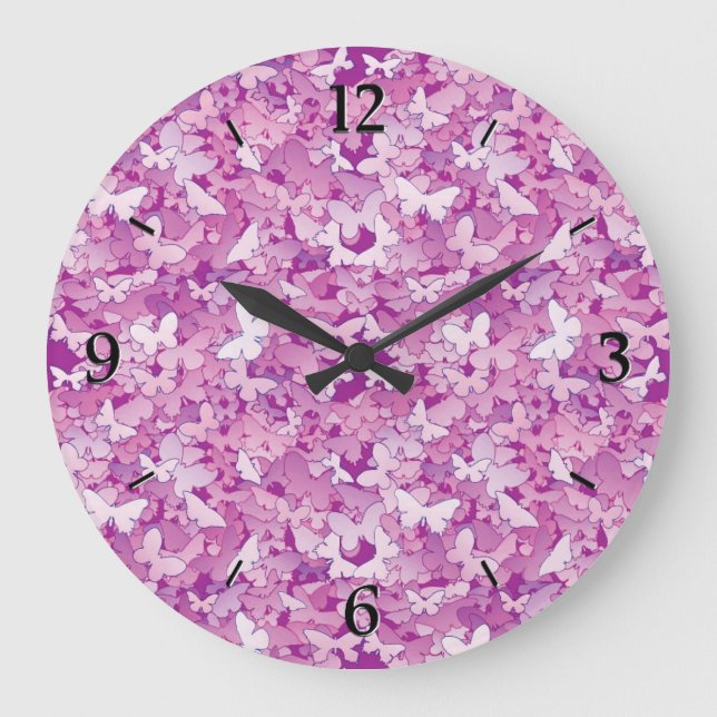 Fjärilar lilor, lavendel, rosa stor klocka (Framsida)