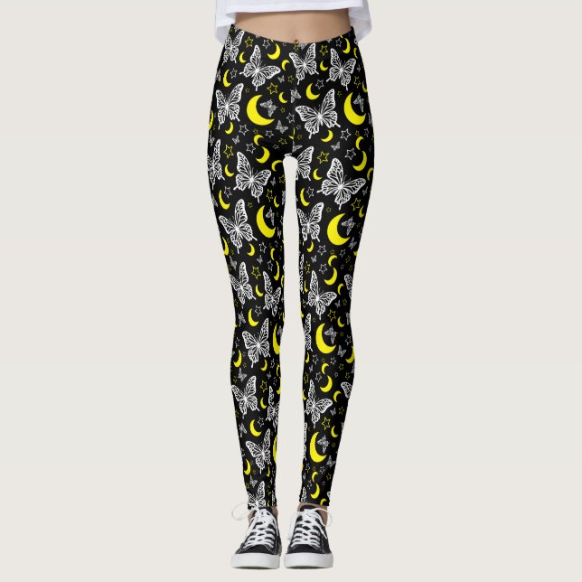 Fjärilar & månar leggings (Framsida)