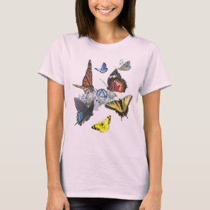 fjärilar med cirkel triangel 26 varv t shirt