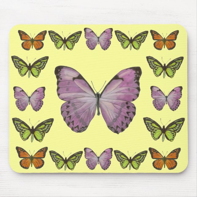 Fjärilar Mousepad Musmatta (Framsidan)
