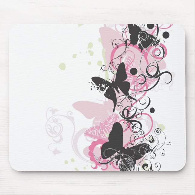 Fjärilar Mousepad Musmatta (Framsidan)