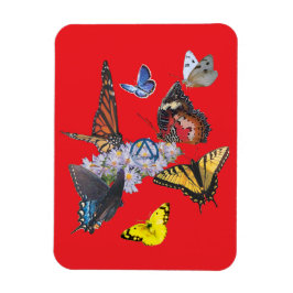 fjärilar nykterhet symbol rektangel magnet