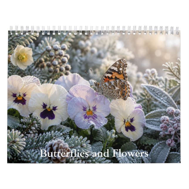 Fjärilar och blommor kalender  (Omslag)