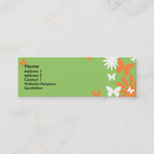 Fjärilar och blommor mini visitkort