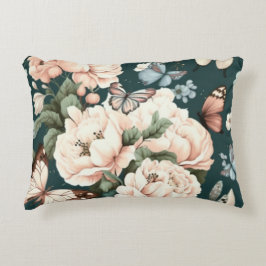 Fjärilar och blommor prydnadskudde