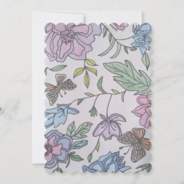 Fjärilar och blommor spara datumet