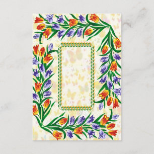fjärilar och blomningar tilläggskort